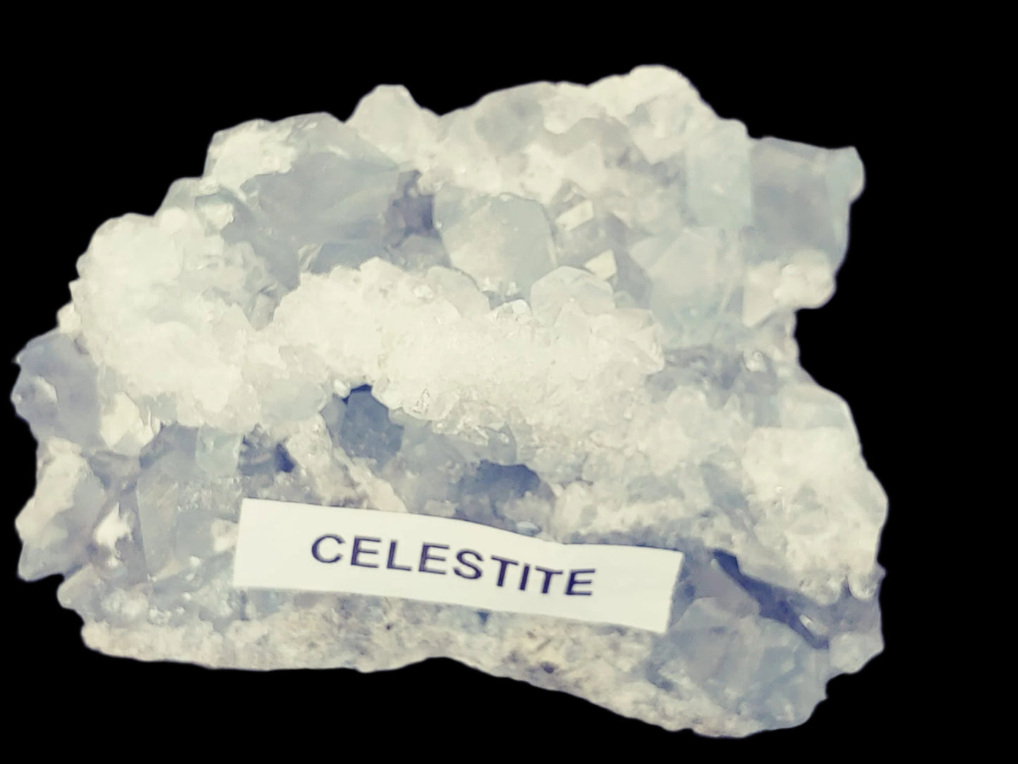Natural Sky Blue Celestite Cluster – Calming Crystal for Decor & Healing