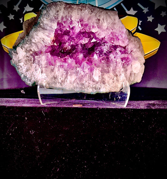 Massive Brazil Amethyst with stand